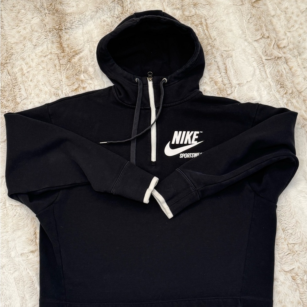 Nike Black Pullover Sweatshirt with Hood